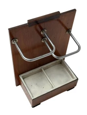 Walnut Art Deco Modernist Umbrella Stand, 1930s